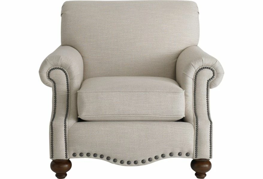 Hunt Club Traditional Chair with Rolled Arms - Image 1