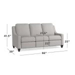 Benchmade Reclining Motion Fabric Sofa - Image 4