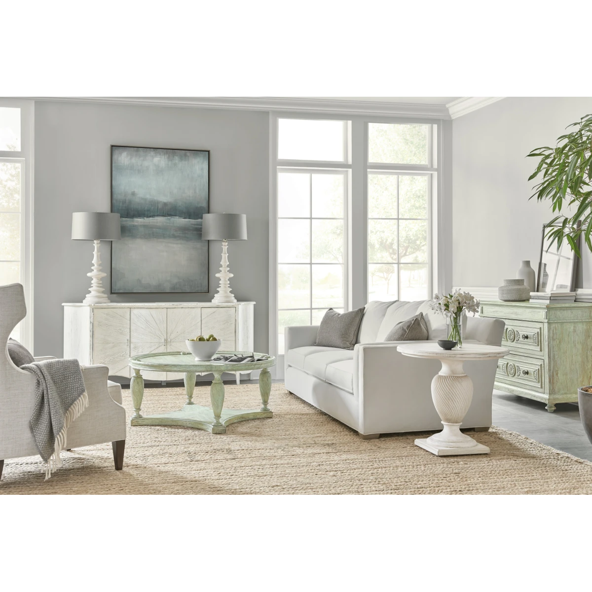Traditions Round Cocktail Table Cocktail & Coffee Tables Hooker Furniture 14