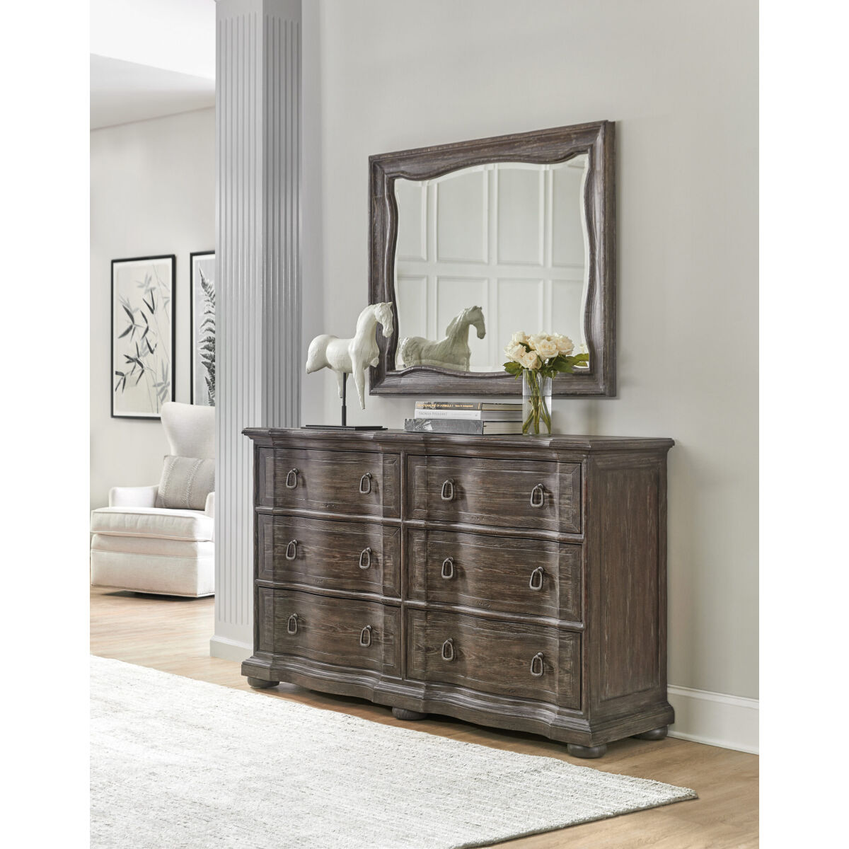 Traditions Six-Drawer Dresser Dressers Dark Wood 6 Traditions Six-Drawer Dresser Dressers Dark Wood 6