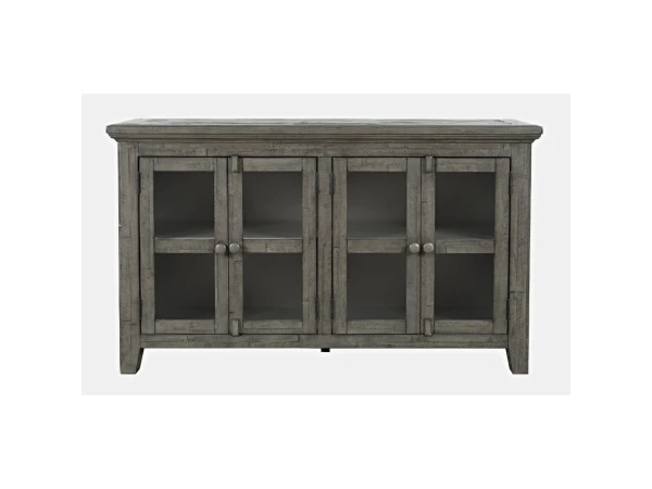 Rustic Shore 4 Door Low Accent Cabinet Stone Entertainment Stands Jofran