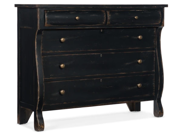 Ciao Bella Five-Drawer Bureau Chests Blacks
