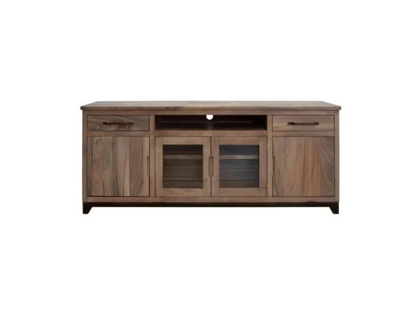 Natural Parota 80″ TV Stand Entertainment Stands International Furniture Direct