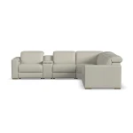 Aurora Leather Power Reclining Sectional with Power Headrests - Image 4