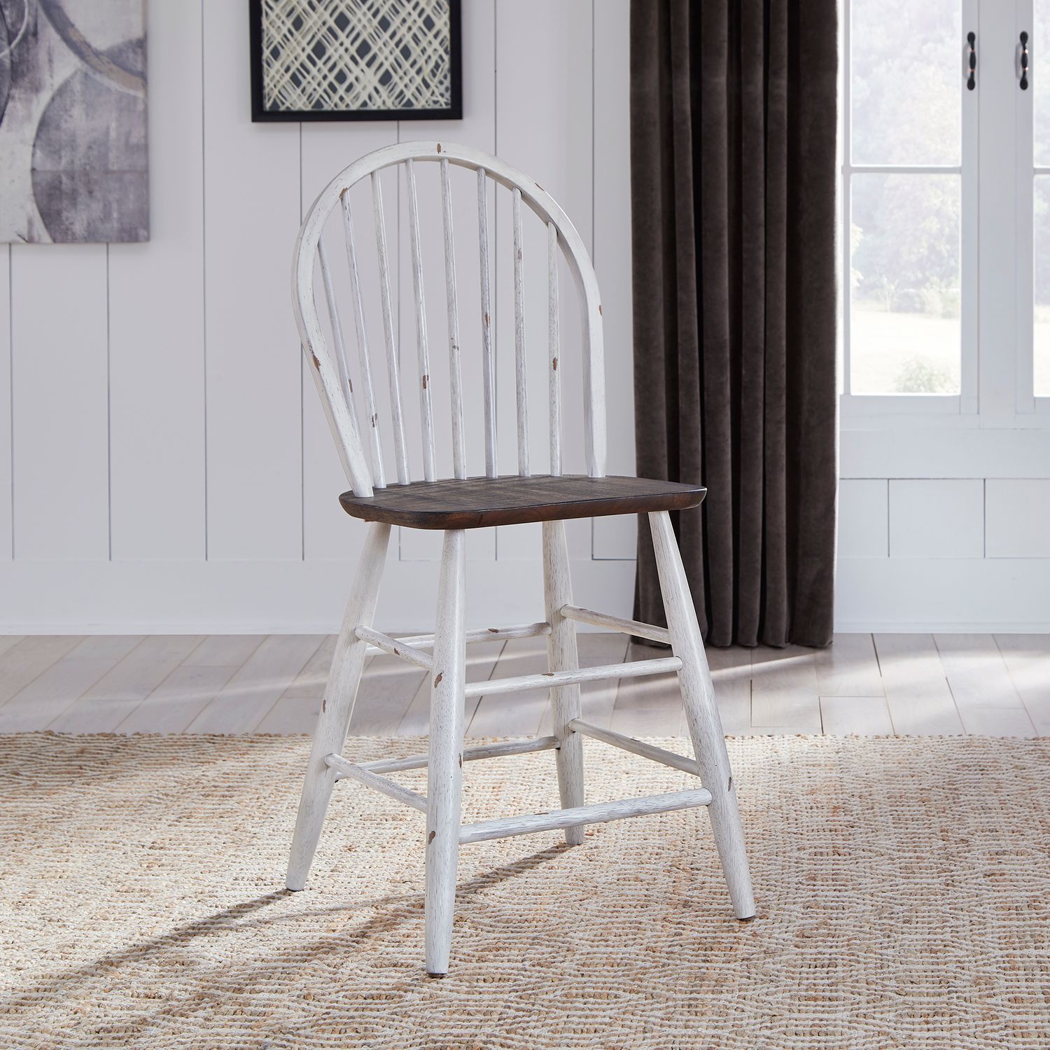 Liberty Farmhouse Windsor Back Counter Chair