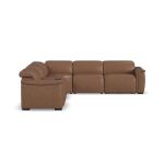 Flexsteel Camden Dusty Taupe Leather Power Reclining Sectional with Power Headrest - Image 4