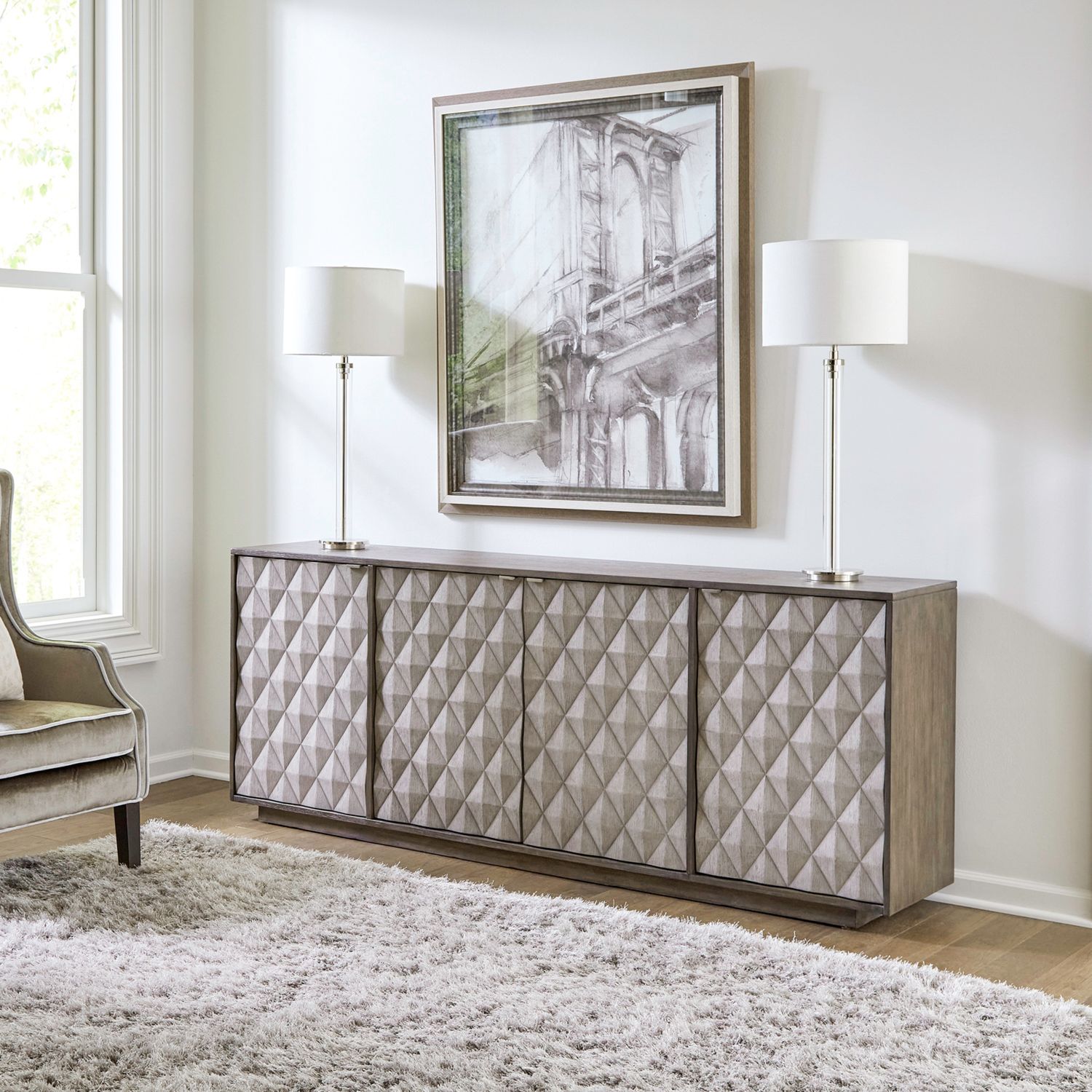 Liberty Prism 82 Inch Accent TV Console Console Tables credenza 7 Liberty Prism 82 Inch Accent TV Console Console Tables credenza 7