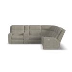 Flexsteel Score Fabric Power Reclining Sectional with Power Headrest & Lumbar - Image 3