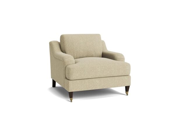 Bassett Stockten English Arm Chair with Casters Chairs arm chair