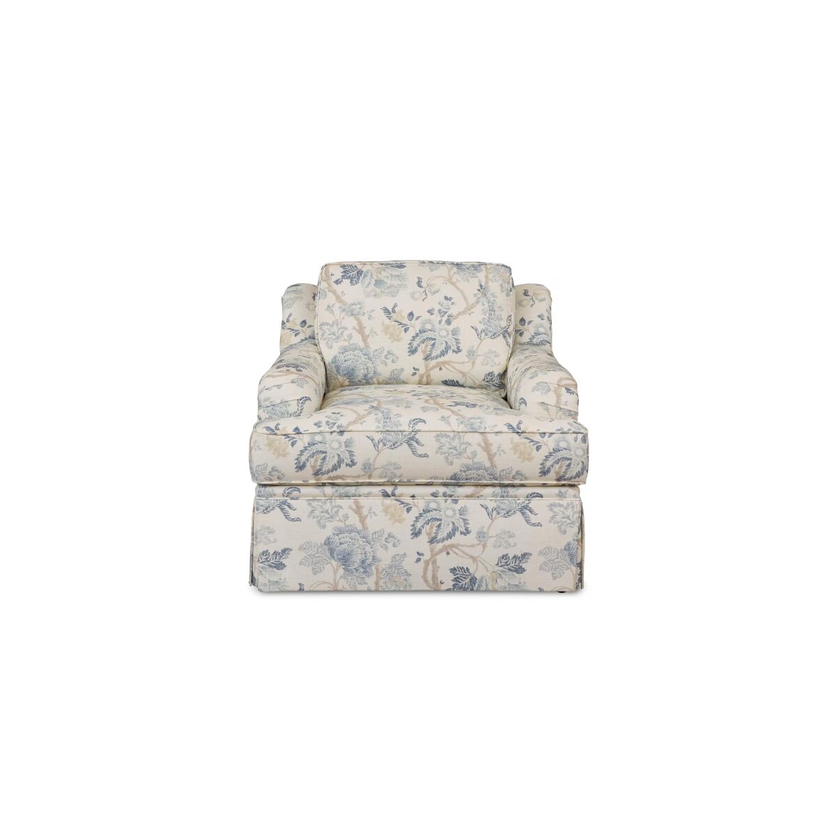 Bassett Stockten English Arm Skirted Chair – DuBois Furniture