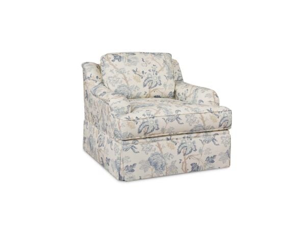 Bassett Stockten English Arm Skirted Chair Chairs accent chair