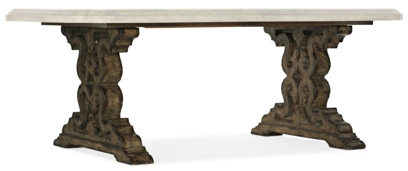 La Grange Le Vieux 86in Double Pedestal Table with 2-18in Leaves Dining Tables Brown 21 La Grange Le Vieux 86in Double Pedestal Table with 2-18in Leaves Dining Tables Brown 21