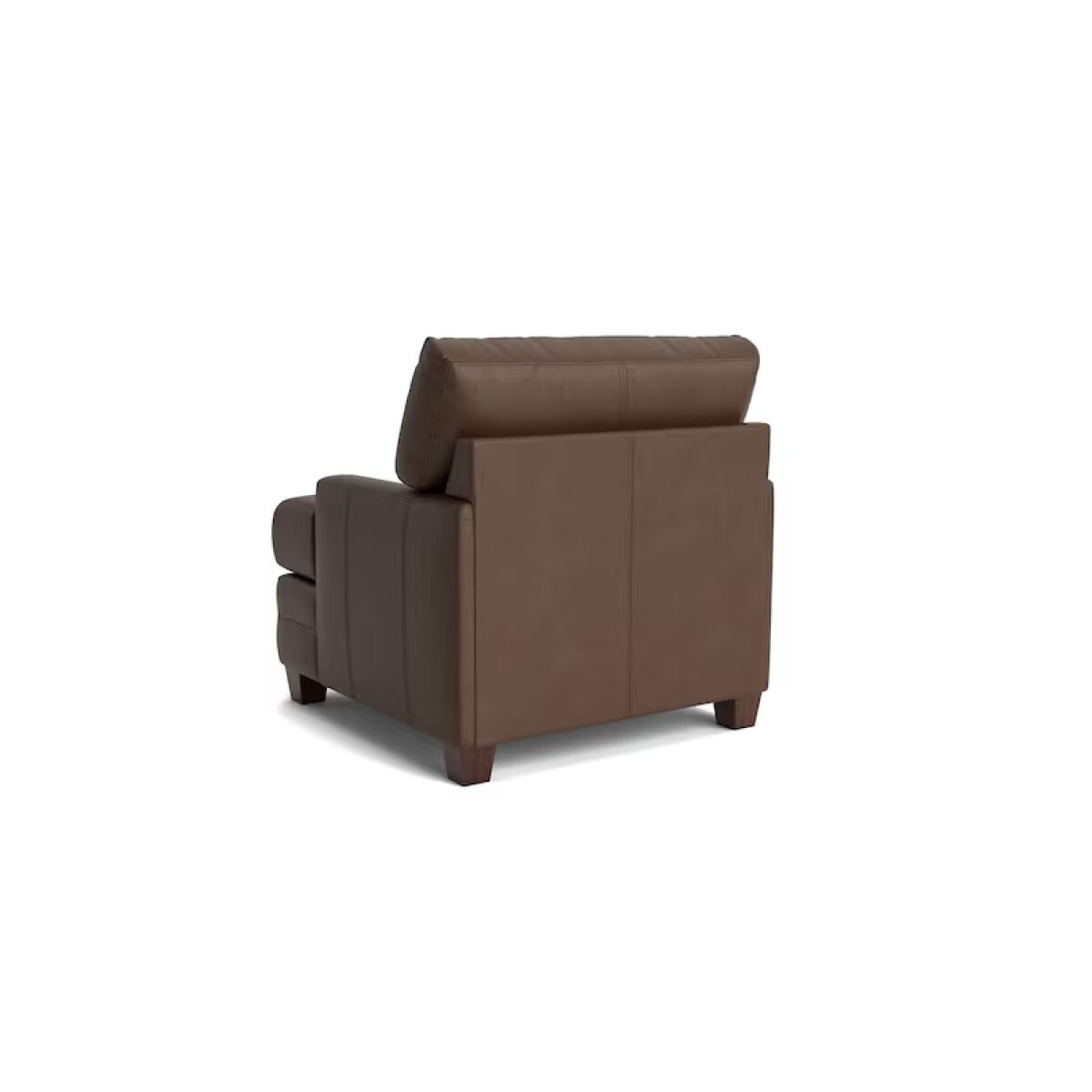 Bassett Carolina Leather Track Arm Accent Chair Chairs Bassett 6