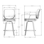 Amisco Dorsey Swivel Stool - Image 2