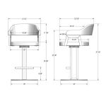 Amisco Jayden Swivel Stool - Image 2