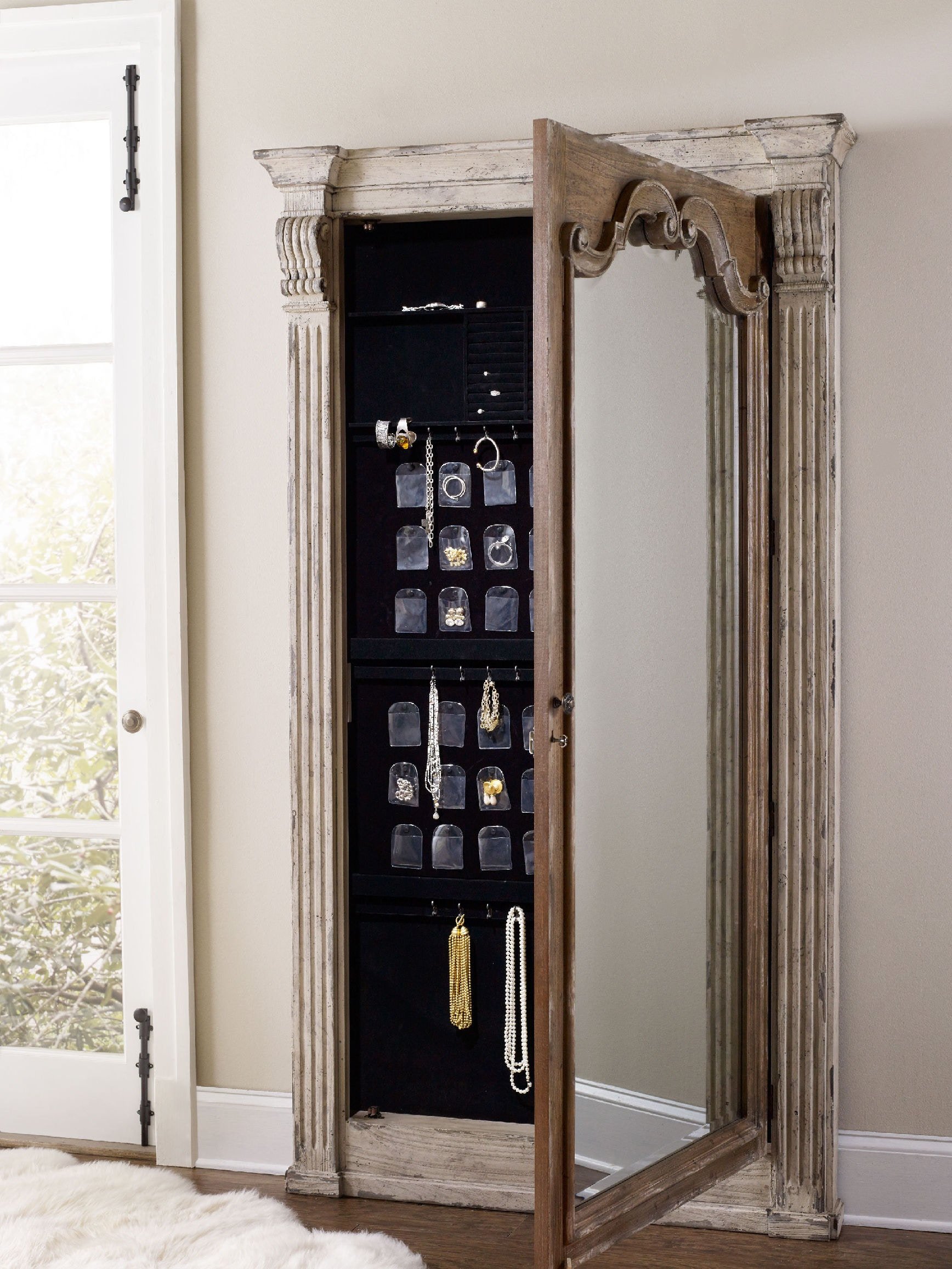 Hooker Furniture Chatelet Floor Mirror w/Jewelry Armoire Storage Mirrors Accents
