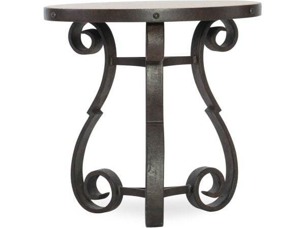 Hooker Furniture Luckenbach Metal and Stone End Table End Tables end table