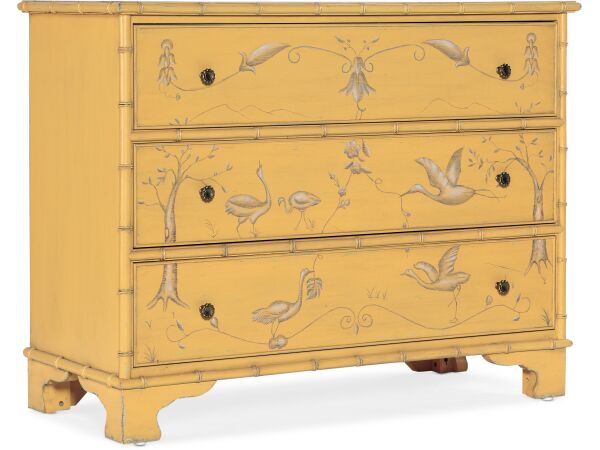 Hooker Furniture Charleston Three-Drawer Accent Chest in Canary Accent Furniture Accent Chest