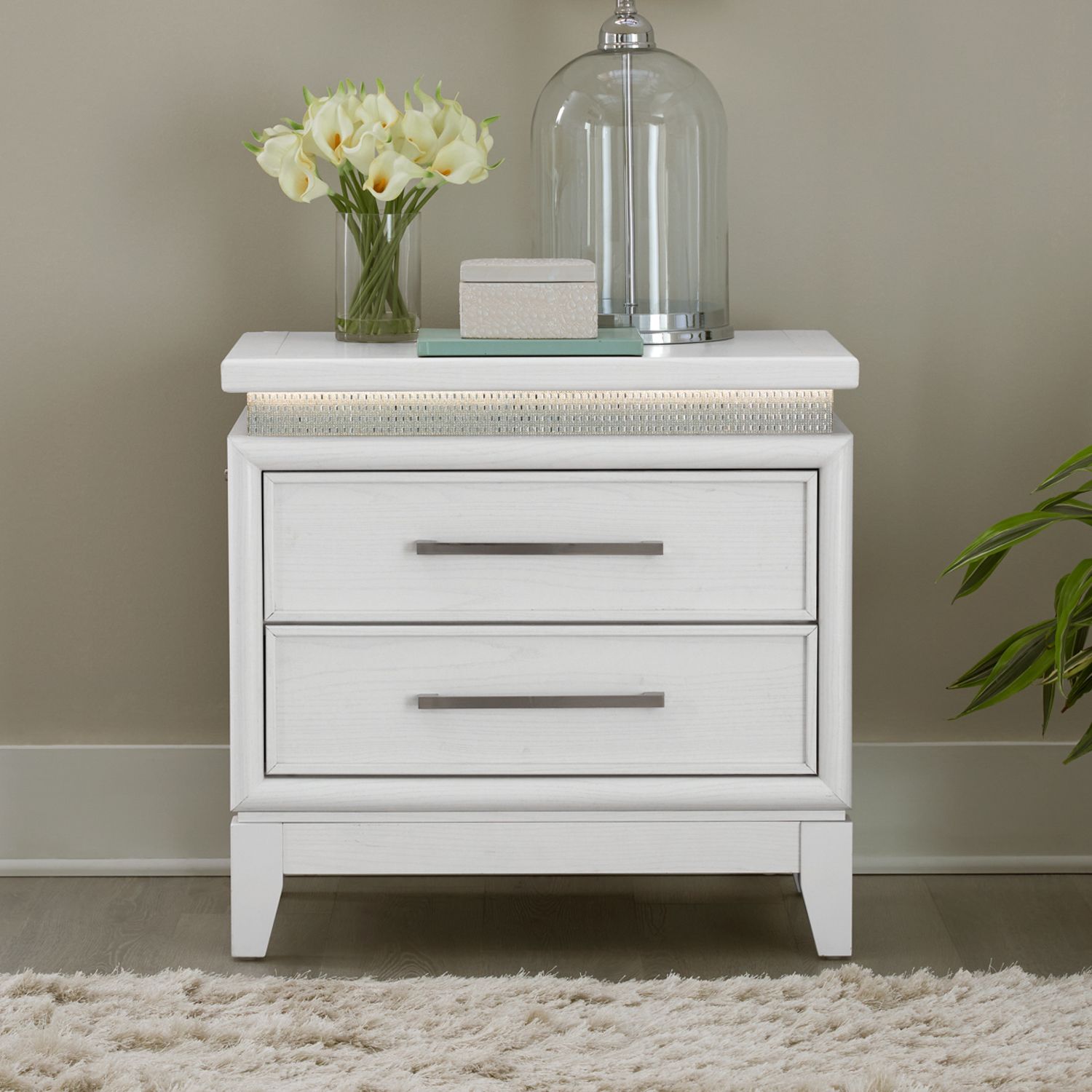 Liberty Reflections Nightstand w/ Lights and Charging Station
