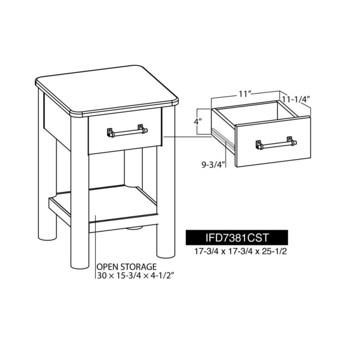 1 Drawer Chairside Table – Olimpia Chairside Tables Brown 20 1 Drawer Chairside Table – Olimpia Chairside Tables Brown 20