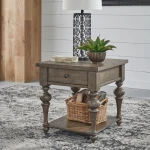 Americana Farmhouse Drawer End Table