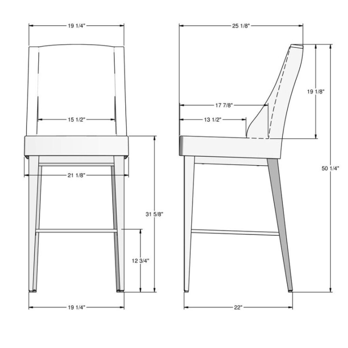 Bridget Non swivel stool 40575-30/52HT Barstools amisco 7 Bridget Non swivel stool 40575-30/52HT Barstools amisco 7