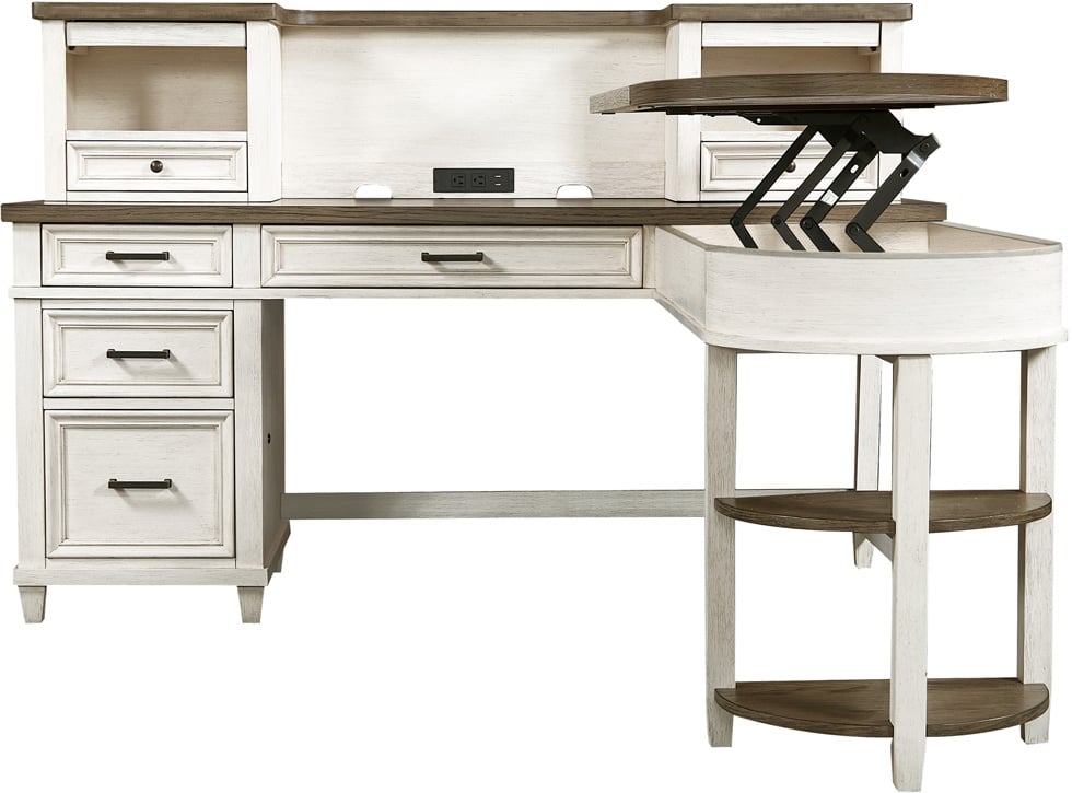 Aspen Home Caraway Pedestal Desk and Return