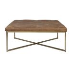 Flexsteel Hamilton Chestnut Square Ottoman - Image 4