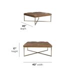 Flexsteel Hamilton Chestnut Square Ottoman - Image 3