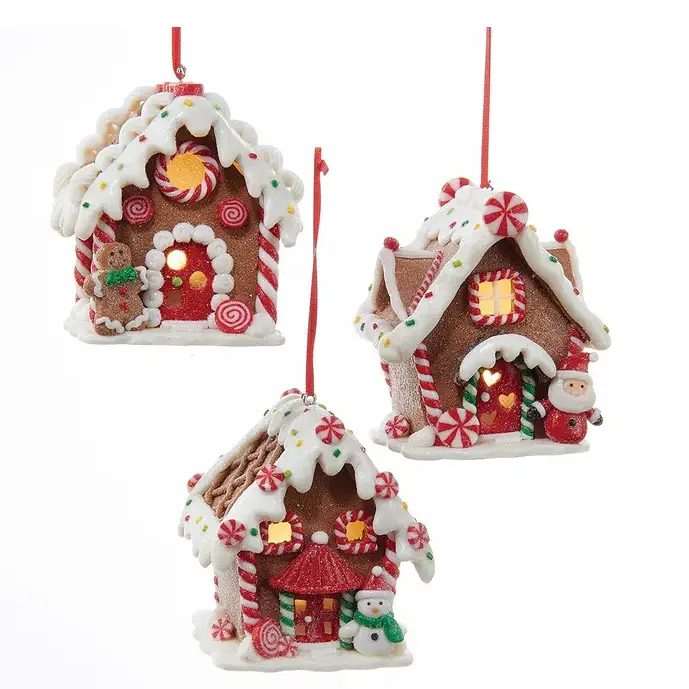 Light-Up Gingerbread House Ornament