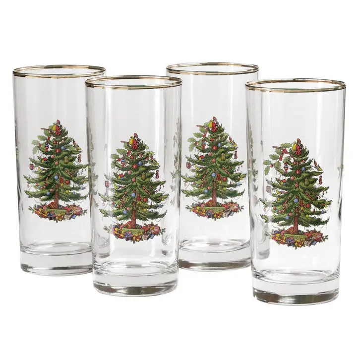 Christmas Tree Highball Glasses