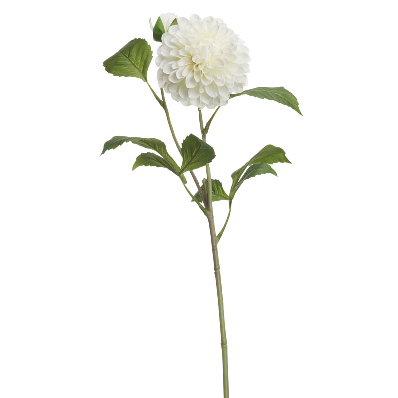 DW Silks White Dahlia Stem