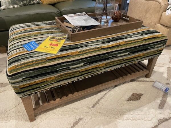 Craftmaster Large Cocktail Ottoman w/ Tray