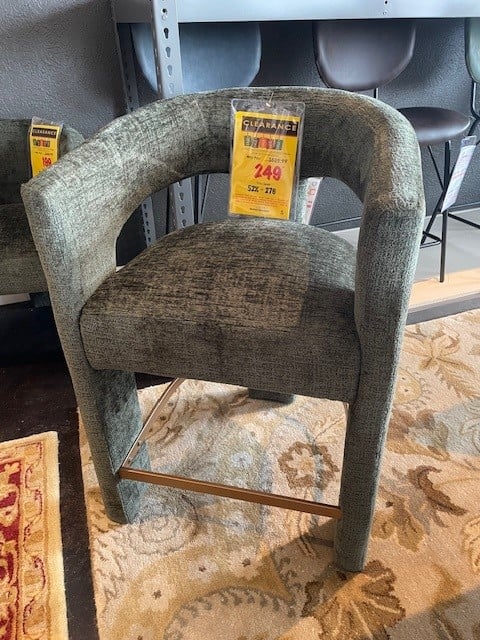 Jofran Gwen Upholstered Counter Stool - Forest Green