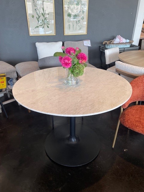 Jofran Rowan 42" Marble Top Dining Table