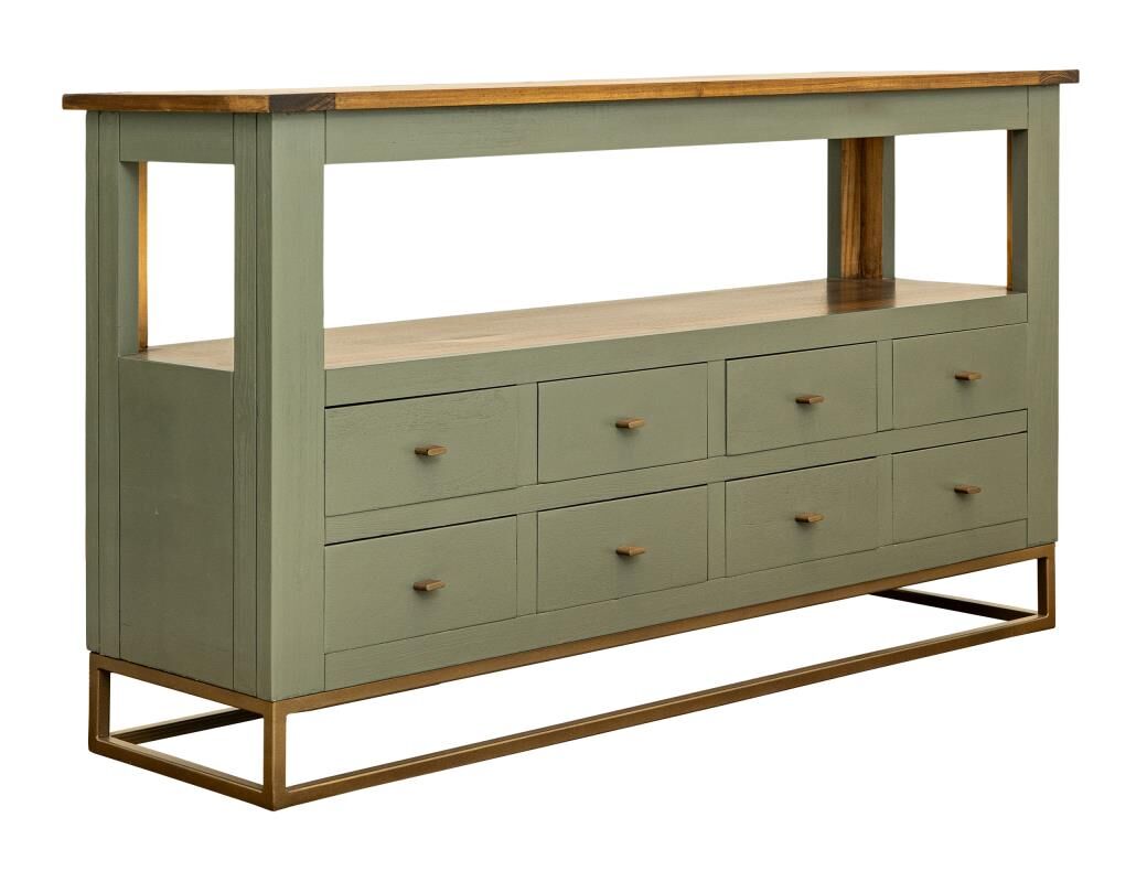 Timber 8 Drawer Sofa Table