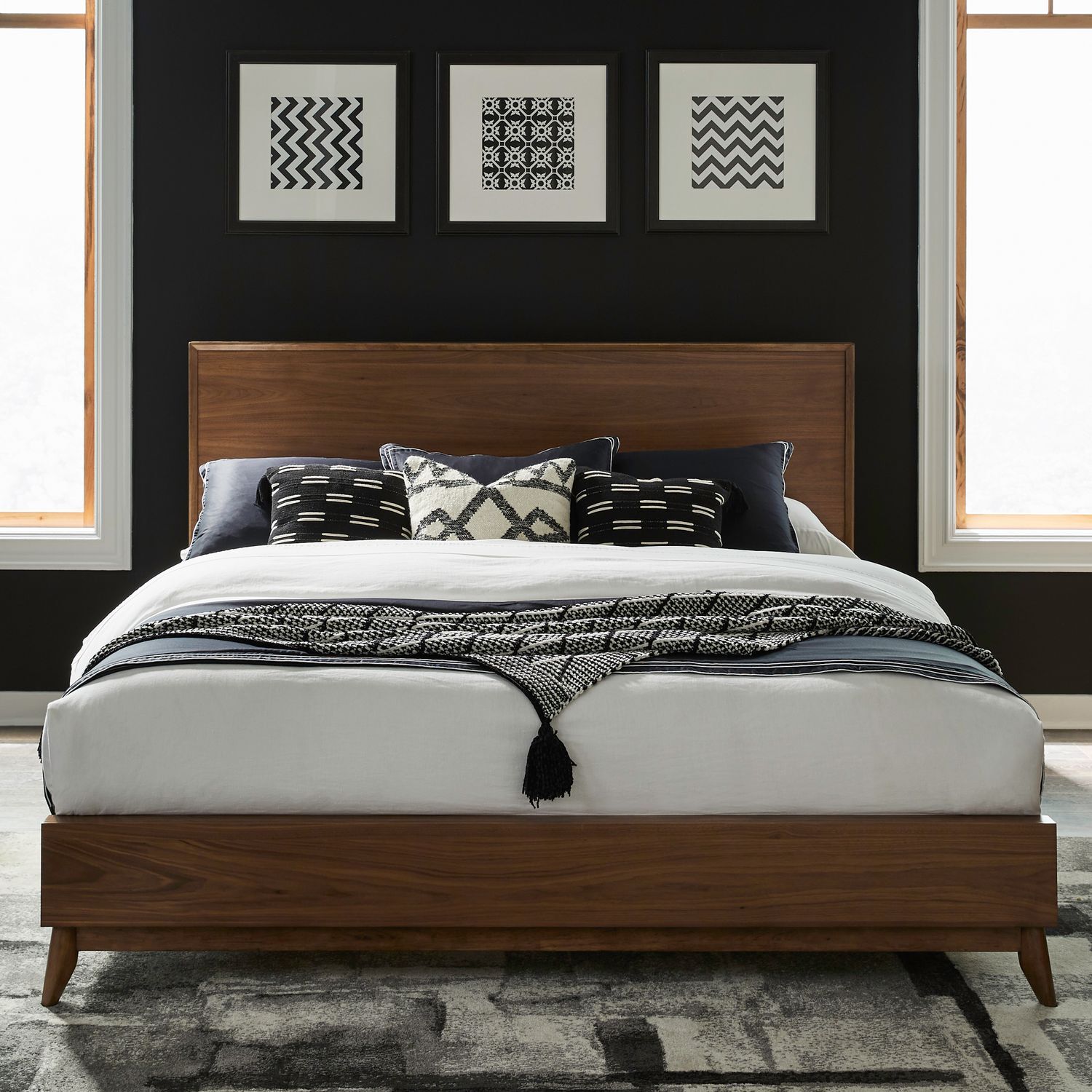604-br-qpl_large Century Modern Platform Bed - Image 1