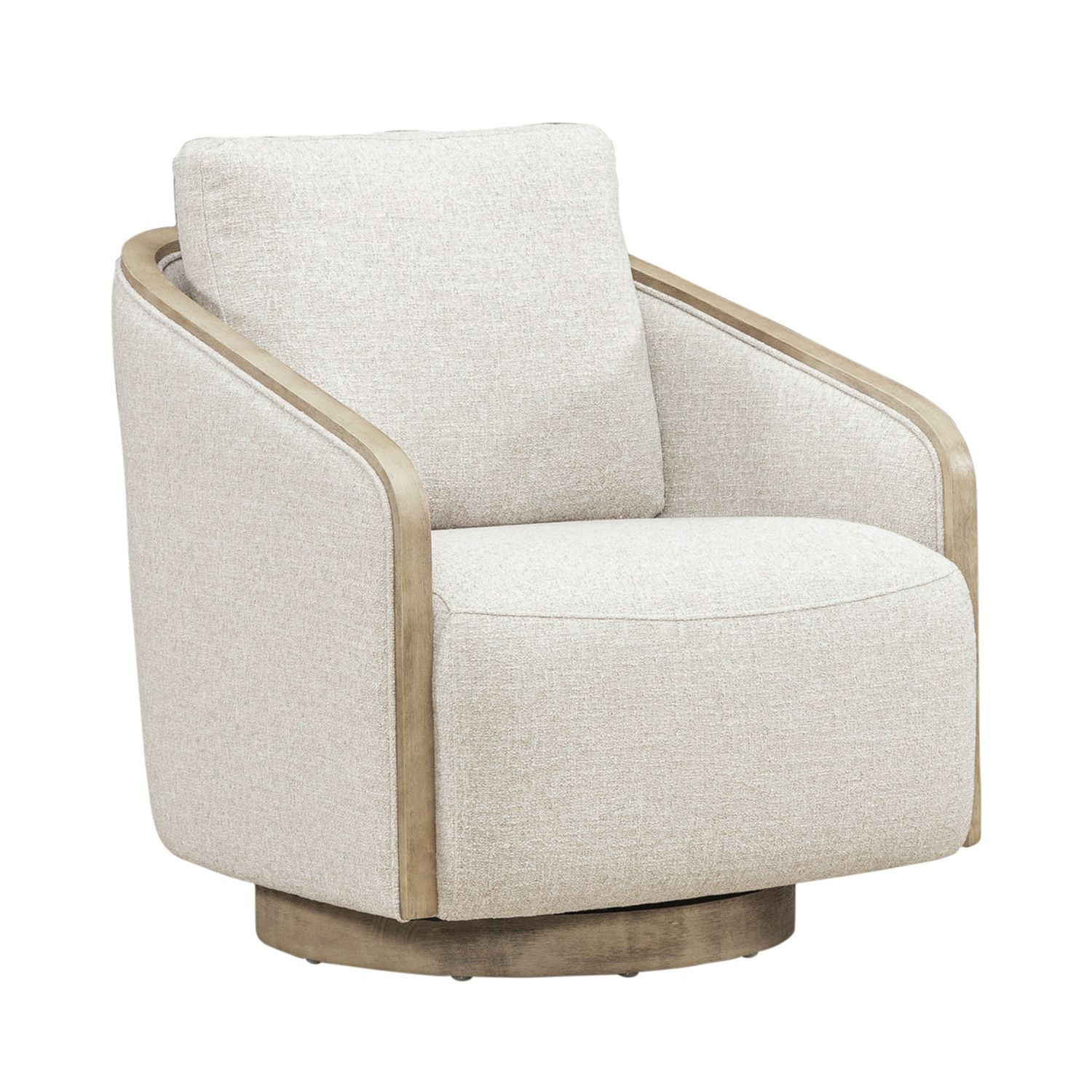 Swivel Accent Chair - Light Brown