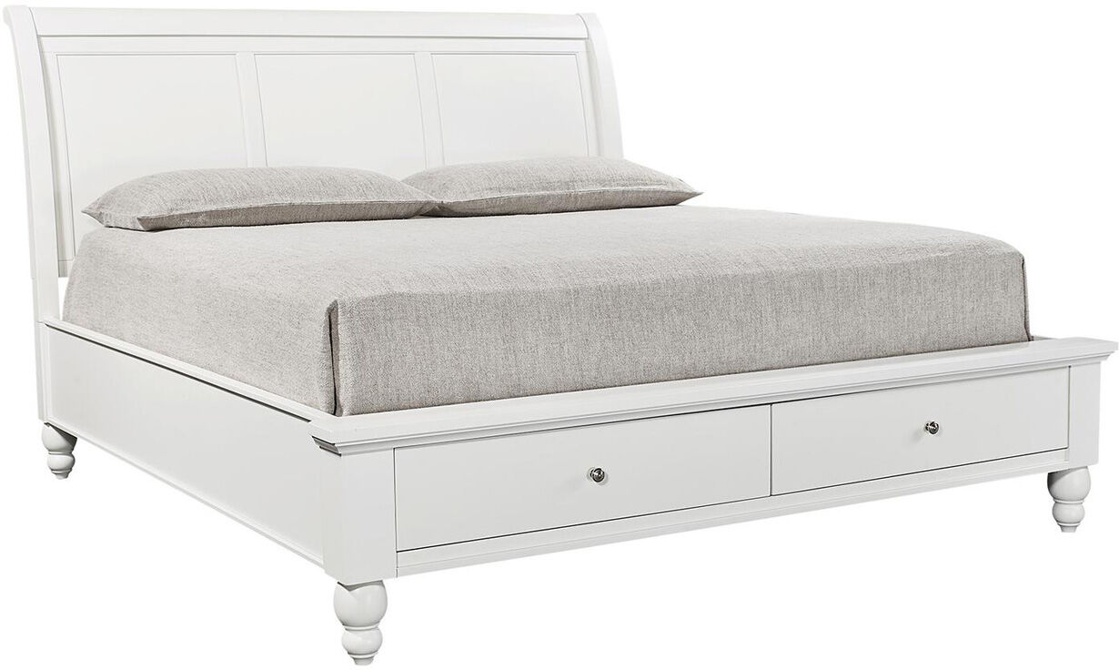 ICBBRWGRP13_1 Cambridge White Sleigh Bed - Image 1